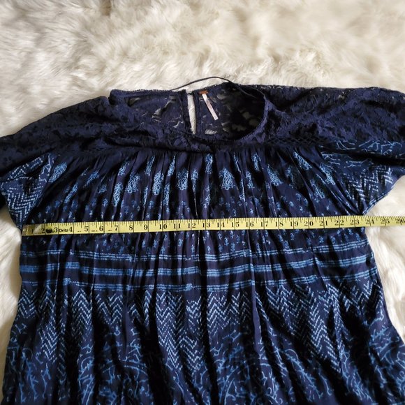 Free People Sun Daze Indigo Minidress Size S/M NWT - Picture 14 of 16